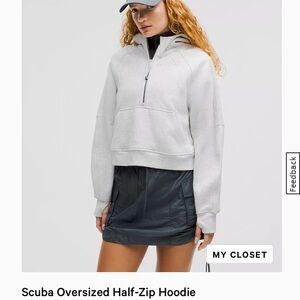 Lululemon Athletica Light Gray Half-Zip Hoodie